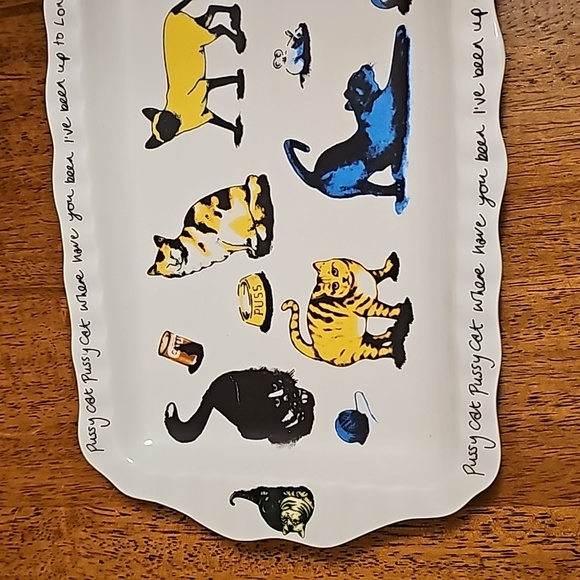 2004 Cardew Design "Cat Tea" Porcelain Serving Tray 11.5"x6.5" - Picture 2 of 6